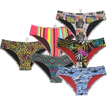 Мужские сексуальные плавки с цветочным принтом, мужские плавки, пляжные шорты с низкой посадкой, купальные костюмы, пляжная одежда