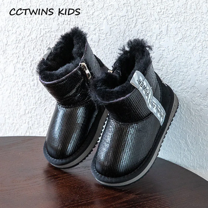 CCTWINS/детская обувь; коллекция года; зимние детские черные сапоги средней высоты; модные зимние сапоги для маленьких мальчиков; модная теплая обувь для девочек; SNB164
