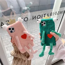Plüsch Fall Für Huawei Ehre 8A 8X 9X 4X 4C 5A 5X 5C 6C 6A 7 7A 7X Mate 9 lite GR5 Drop Schutzhülle Cartoon Nette Frosch Weichen Coque