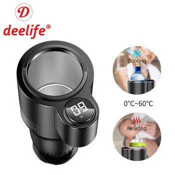 

Deelife Car Heating Cup Holder Cooler for Drink Coffee Milk Warmer Auto Cooling