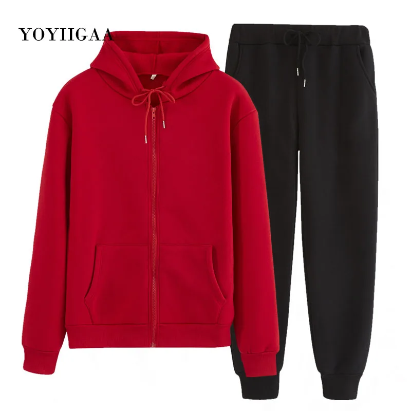 Autumn Winter 2 Piece Set Women Hoodies Pants Printed Pullover Sweatshirt Womens Hoodie Hooded with Pockets Tracksuit Suits