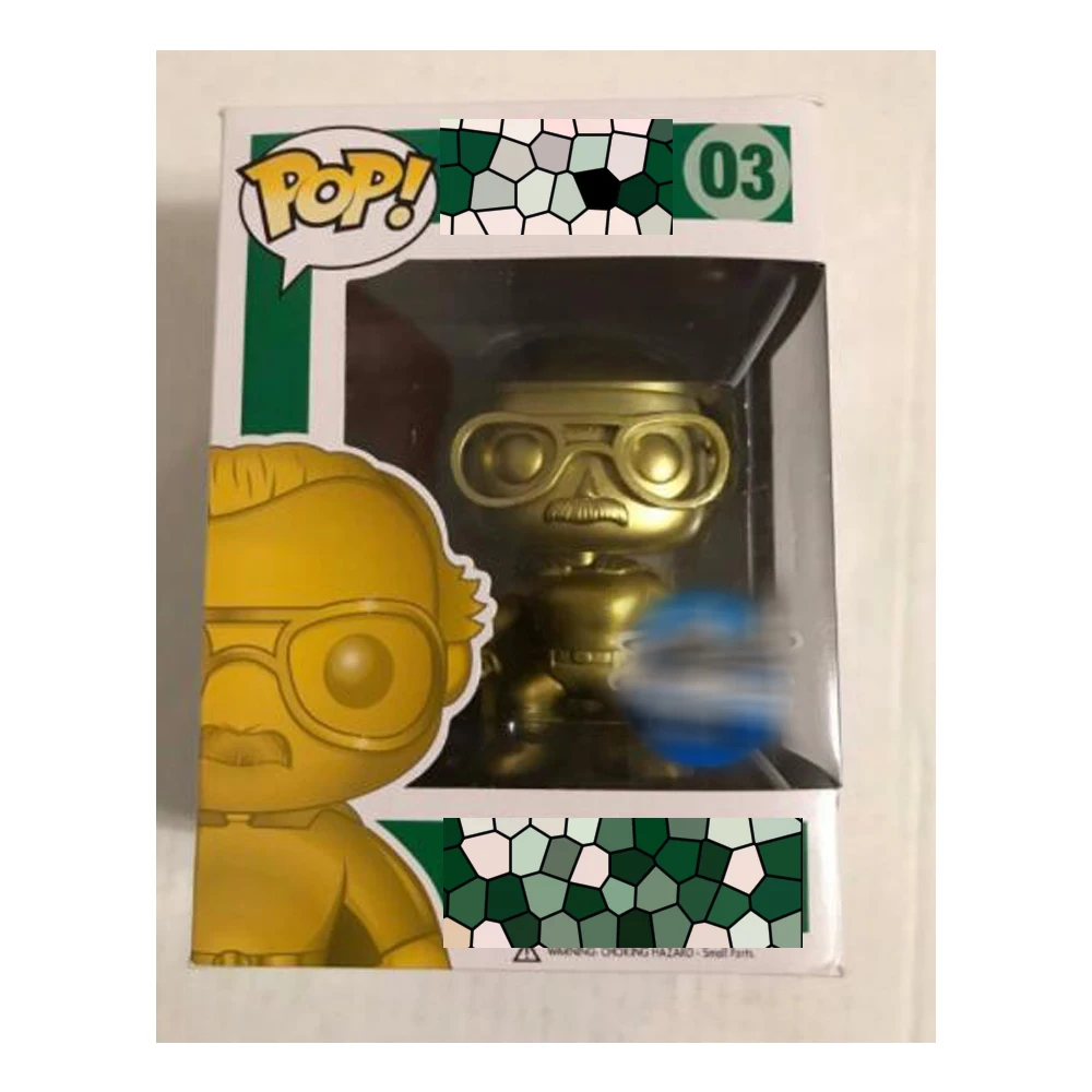 03-gold with box Funko POP Marvel 01#03# Виниловая фигурка Коллекционная модель игрушки - Цвет: 03-gold with box
