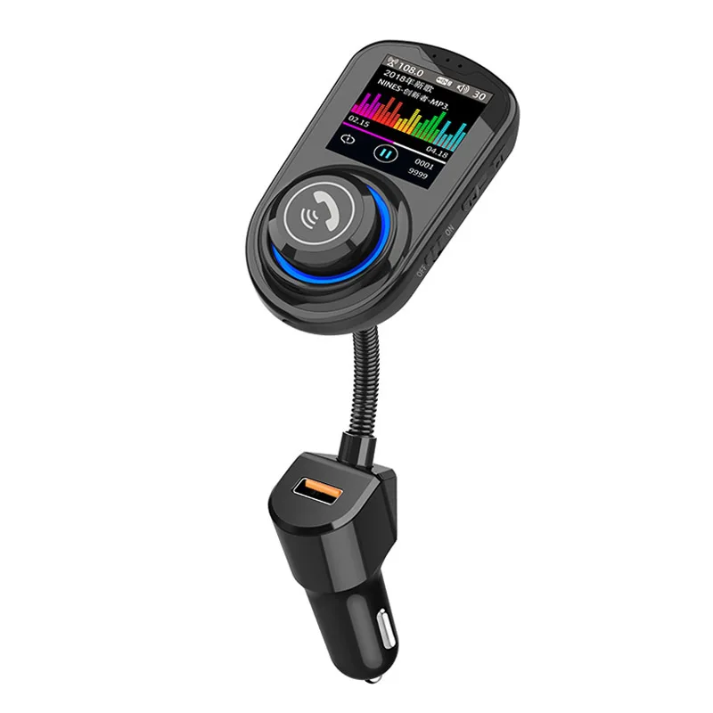 Jajabor Bluetooth автомобильный комплект беспроводной fm-передатчик громкой связи вызов Автомобильный MP3-плеер двойной USB Автомобильное зарядное устройство для телефона большой дисплей
