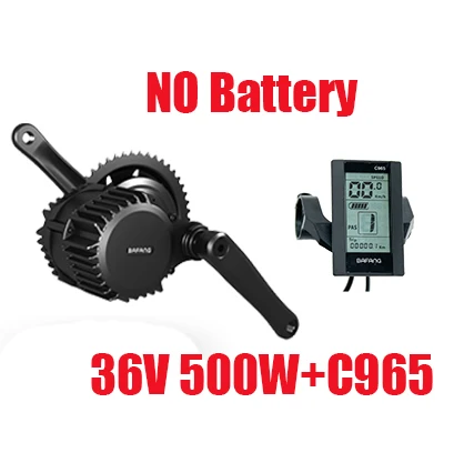 36V500WC965 Комплект для переоборудования электровелосипеда 36 в 500 Вт Мотор Bafang с батареей 36 В 10,4/13/15,6/18,2/20,8 Ач комплект для двигателя электрического велосипеда 8fun BBS02 - Цвет: 36V500WC965