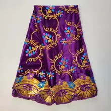 Новое поступление фланелевая Свадебная вышитая кружевная ткань с блестками нигерийская африканская фланелевая кружевная ткань для вечернего платья. WHB8-5 01