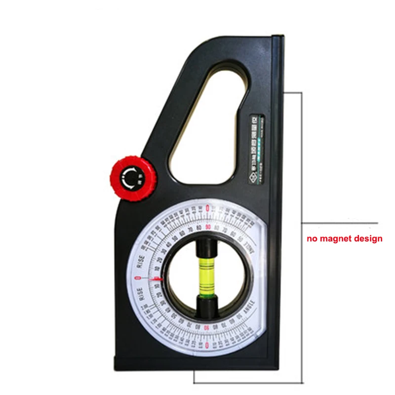 Многофункциональный инструмент для измерения наклона Профессиональный конический транспортир Угол уровень деклинометр угол ноги измеритель наклона - Цвет: No Magnet