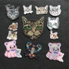 New Leopard Cute Cat Face Sewing Iron-on Clothes Patch Cartoon Embroidery Patches Hotfix Applique Motifs Sew On Jeans Stickers ► Photo 1/6