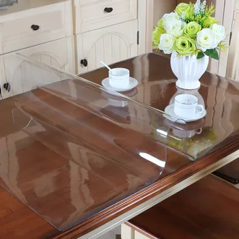 

Waterproof Desk Protector PVC Table Cover Transparent Tablecloth Rectangle Protector Desk Pad Soft Glass Dining Top Table Cloth