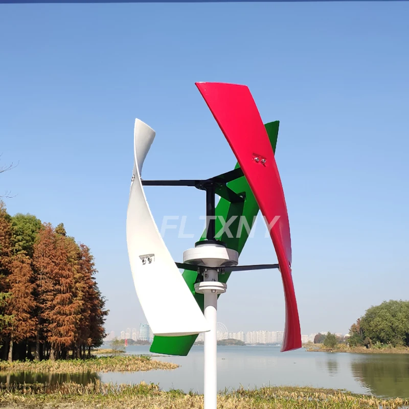 China factory 600w 12v 24v 48v 300RPM Vertical Wind Turbine Coreless Generator With Solar Hybrid Controller | Обустройство дома