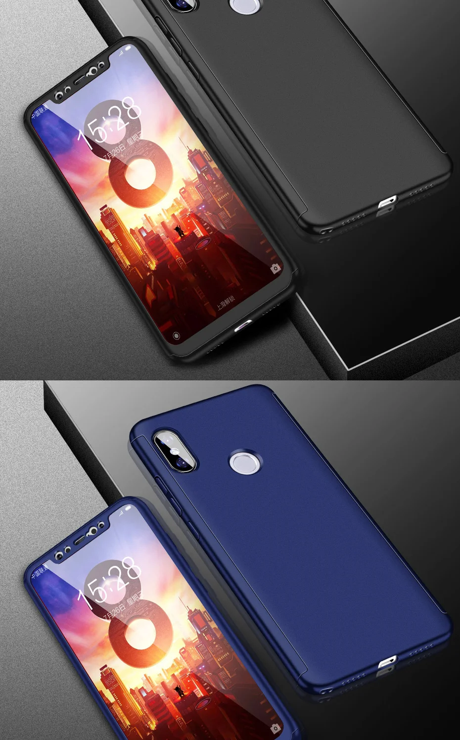 360 Shockproot полное покрытие чехол для спортивной камеры Xiao mi Red mi Note 7 6 5 K20 Pro Note 4X S2 4 5 6 A 4X для mi 9 8 SE Lite F1 5X 6X Max2 Max3