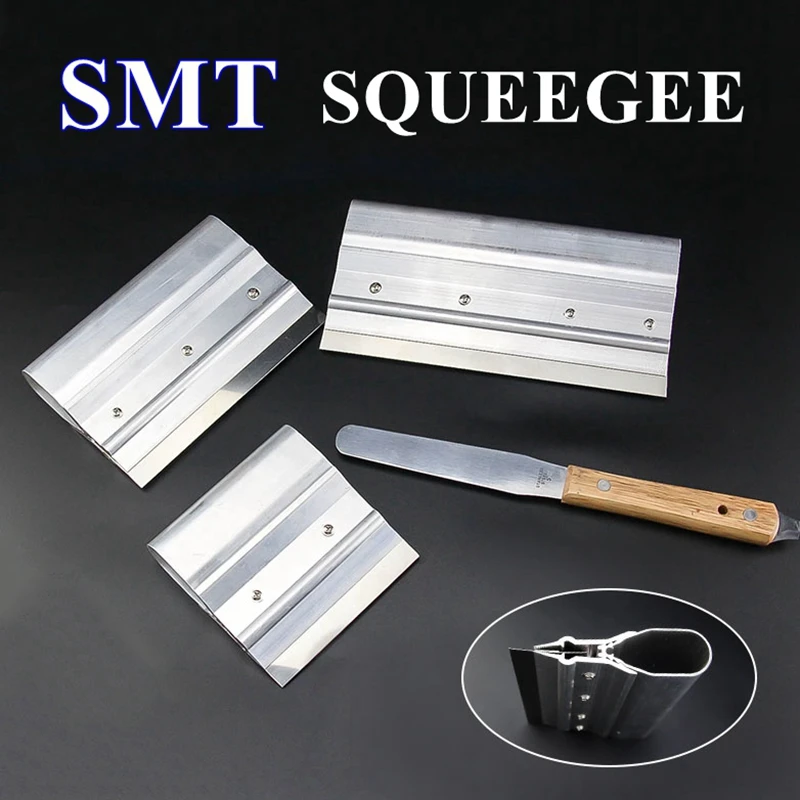 10/15/20/25/30CM Stainless Steel Paste Squeegee Scraping Board SMT