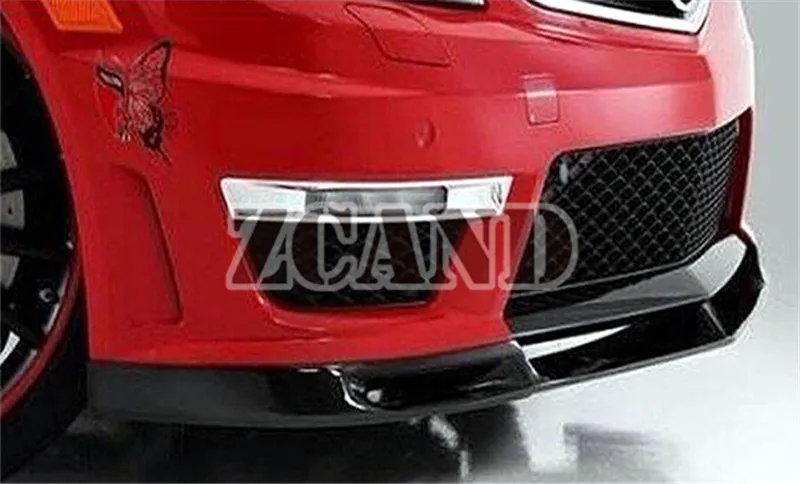 V style Real Carbon Fiber front Lip spoiler for Mercedes Benz W204 C63 F/L Coupe Sedan 2012