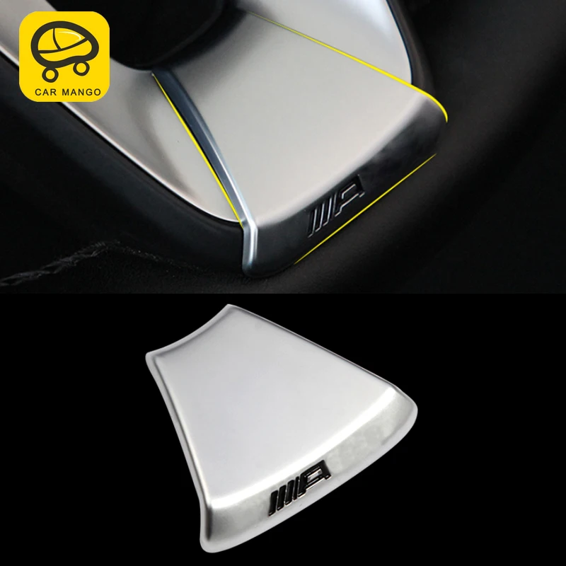 

CarManGo for Mercedes Benz GLE W166 Coupe C292 2016-2018 Auto Car Steering Wheel Cover Trim Frame Sticker Interior Accessories