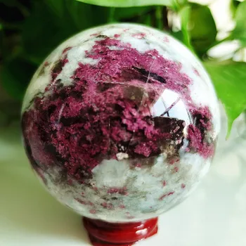 

65-70mm Natural stone plum blossom tourmaline crystal ball stones home decoration wind water ball