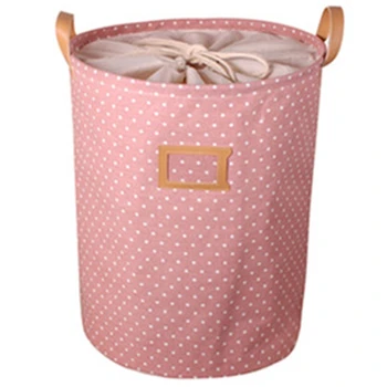 

Waterproof Laundry Basket Gift Bag Clothes Storage Basket Home Clothes Bucket Children'S Toys Storage Laundry Basket Pink