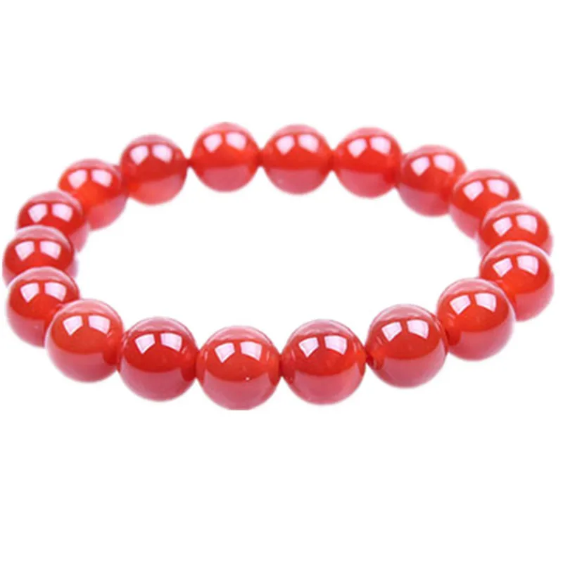 Red Carnelian Coral Natural Stone Beads Elastic Beaded Bracelet Bangle Men Women Bracelets Jewelry Gifts 4mm 6mm 8mm 10mm 14mm bracelet jewelry