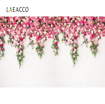

Laeacco Wedding Flowers Backgrounds For Photography Blossom Rose Tassel Wall Stage Birthday Party Love Baby Child Photo Backdrop