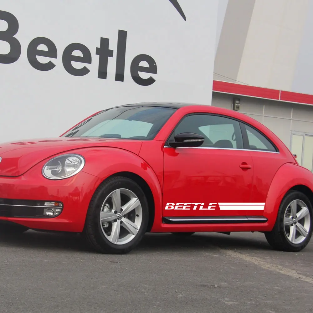 Для VW Beetle для Volkswagen Beetle, стикер для кузова автомобиля, Настраиваемые автомобильные наклейки на дверь, Боковые Полосатые наклейки, наклейка