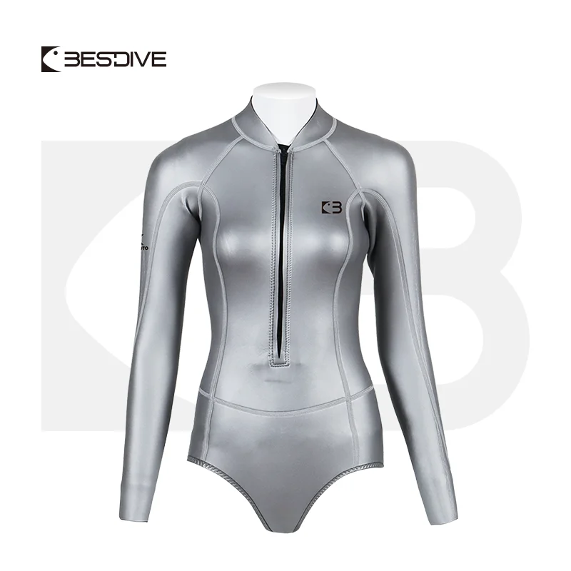 Bestdive-女性用3mmフロントジッパー付きボディスーツ,ウェット