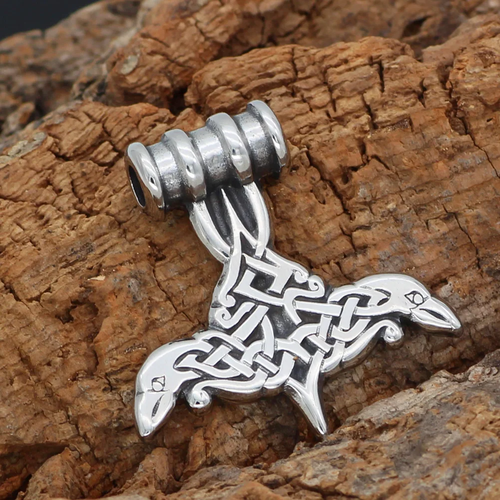 Скандинавский молоток Тора из нержавеющей стали Mjolnir odin Ворон ожерелье с