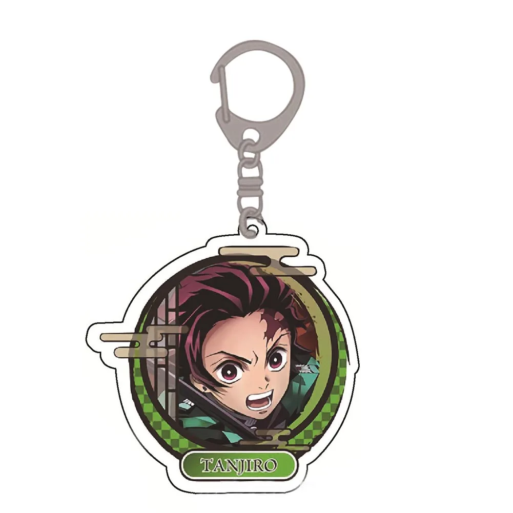 Модный брелок для ключей Kimetsu no Yaiba в стиле аниме, для сумок, телефонов, аниме