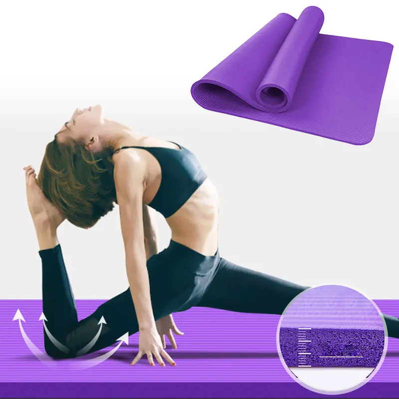 Details about   15MM Yoga Mat Non-slip Exercise Mat Pilates Training Thick Cushion Gym Fitness J 