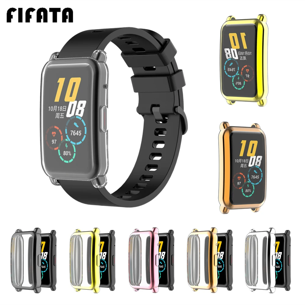 FIFATA TPU Protective Cover For Honor Watch ES Case Full Coverage Screen Protector Ultra-Thin Soft Shell For Honor ES Watch Case