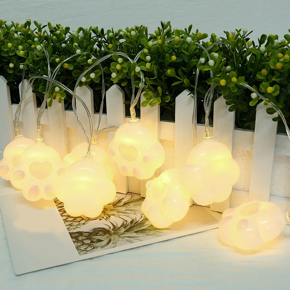 

1.5m 10LEDs Cute cat claw copper string light string For Festival Holiday Wedding Christmas Tree Indoor Decor