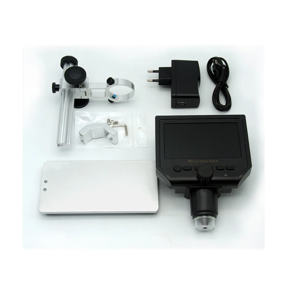 Microscope électronique lcd USB 1000X, caméra vidéo numérique, Endoscope HD  OLED 4.3 pouces, caméra grossissante + lumières LED - AliExpress