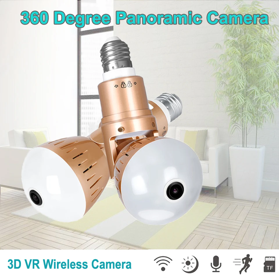 

Wifi Fisheye IP Camera HD 1080P 360 Panoramic Home Wireless Camera IR Night Vision Motion Security System Cameras Baby Monitor