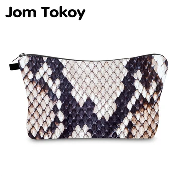

Jom Tokoy Cosmetic Bag Printing Serpentine Personalised Makeup Bags Organizer Bag Women Beauty Bag HZB996
