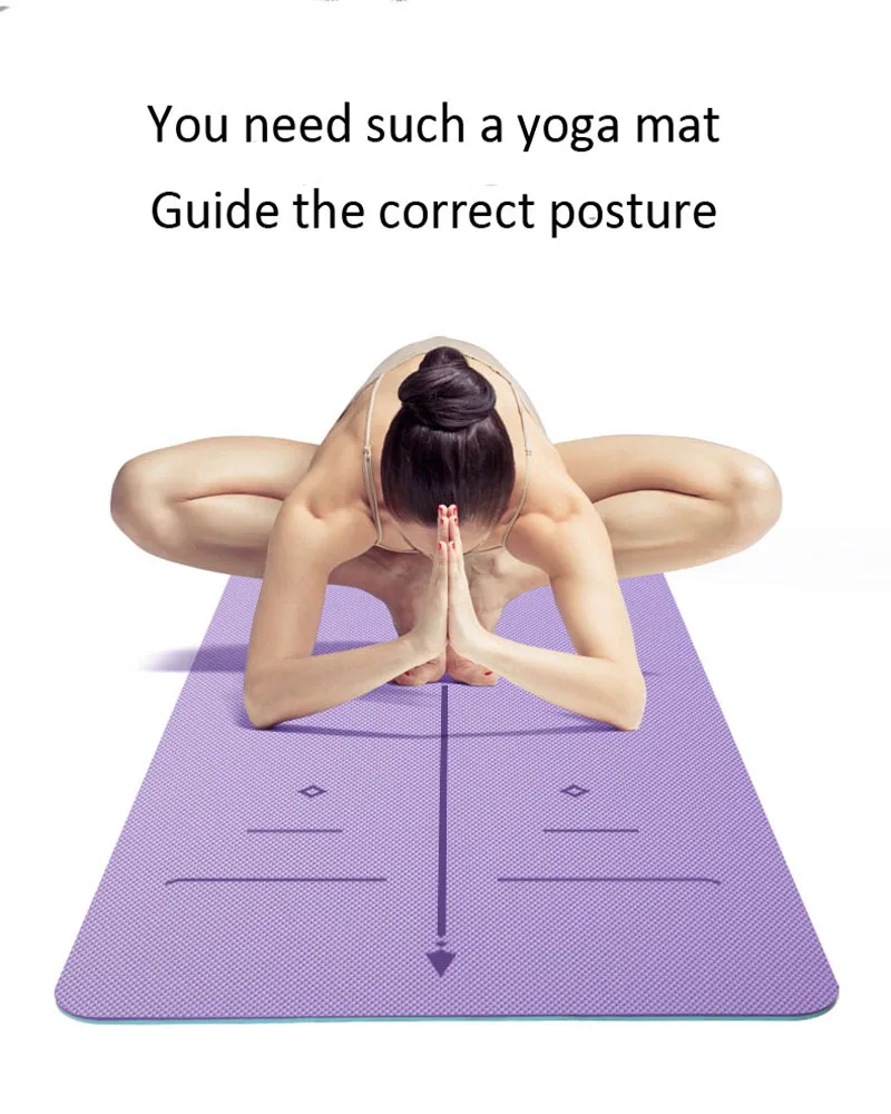 Non-slip Widening 6mm Thicken Gymnastics Exercise Dance Mat Dual-use Two Colors TPE Yoga Mat Men Women Fitness Odorless Pad Gym