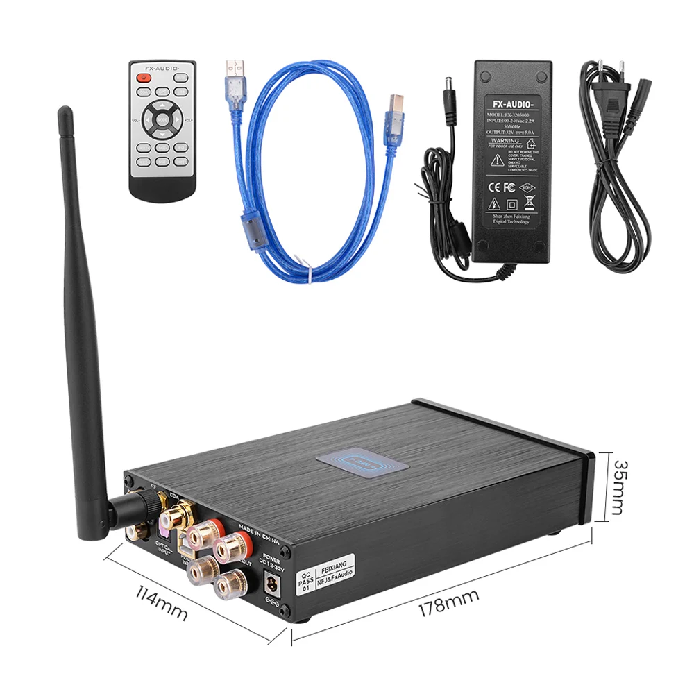 Усилитель FX Audio D802C PRO беспроводной Bluetooth 4 2 80 Вт * Поддержка APTX NFC