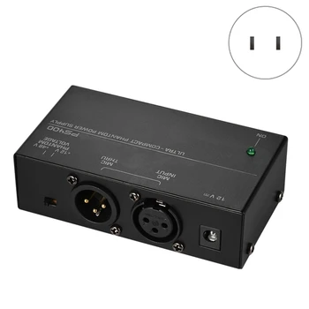 

Universal Ammonia Super Compact Condenser Microphone Phantom Power 12V with Power Adapter US Plug