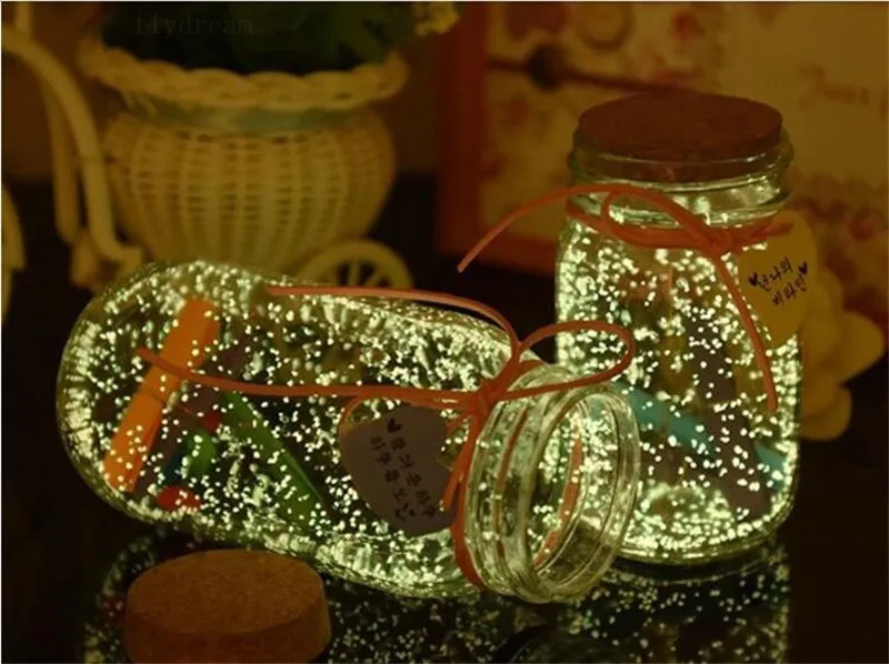 10 г светящийся песок светится в темноте вечерние DIY яркая краска звезда Желая бутылка флуоресцентные частицы флуоресцентные игрушки для детей