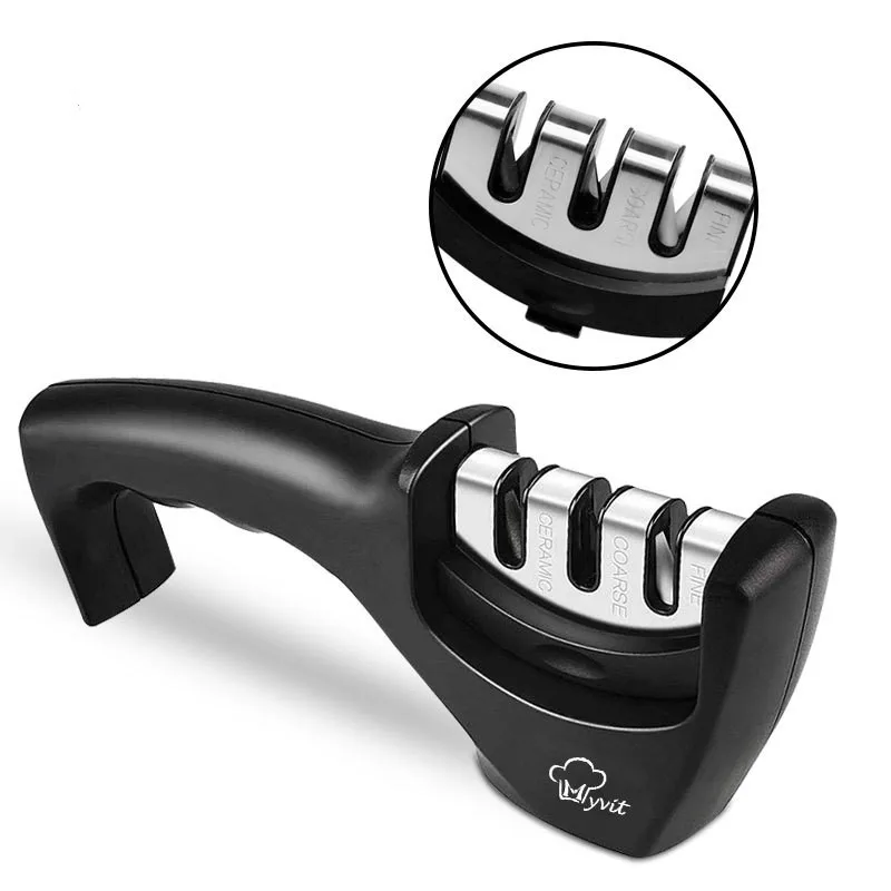 3-ступенчатый Быстрый нож точилка бытовой заточка для кухни инструмент фреза