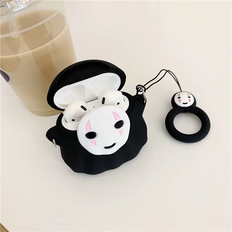 Для Apple AirPods Безликий человек чехол 3D Милый Kawaii аниме мультфильм без лица