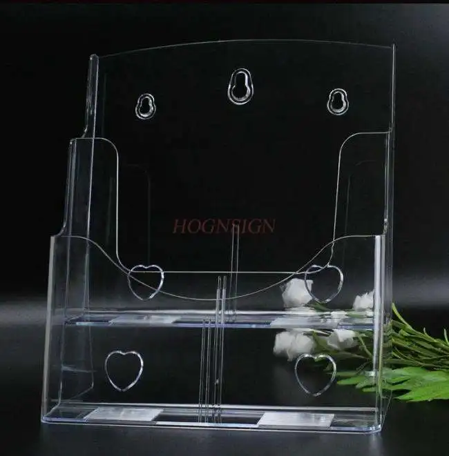 A4 Dua Lapisan Desktop Informasi Transparan Rak Display Kotak Brosur Katalog Dinding Akrilik Kotak Informasi Pendidikan Peralatan Aliexpress