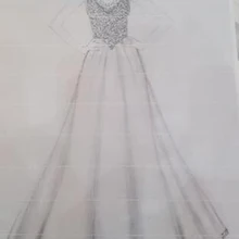 Лучшие продажи V шеи бисером сильно без рукавов Bling атласные Длина пола Выпускные платья