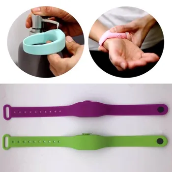 

Gel Disinfectant Sterilizing Silicone Wristband Watch Portable Watch Convenient Disposable Hand Sanitizer Silicone Bracelet