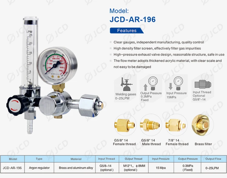 8 &0-25mpa co2 mig tig medidor de
