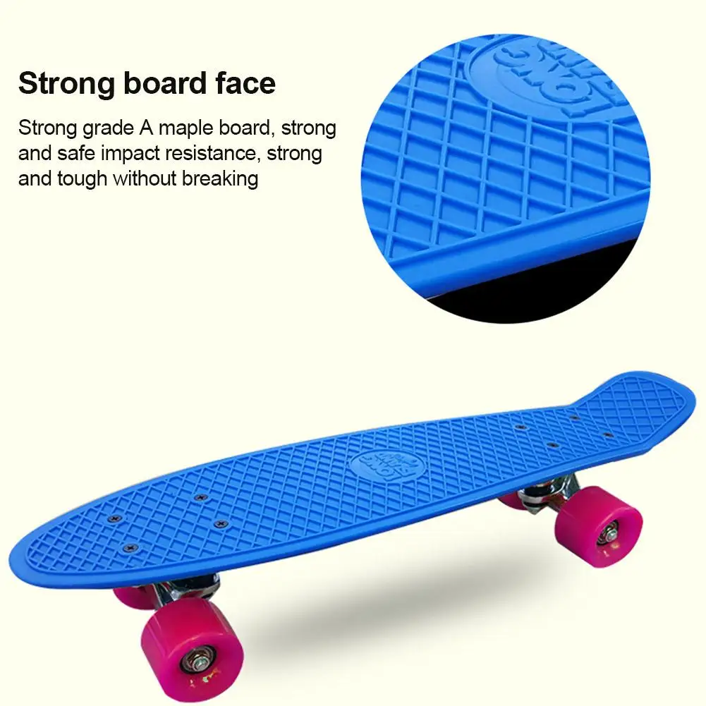 22 Inch Scooter Professional Skateboard With 4 Wheels Easy To Turn Smooth To Move Professional Skateboard For Kids Teens Adults