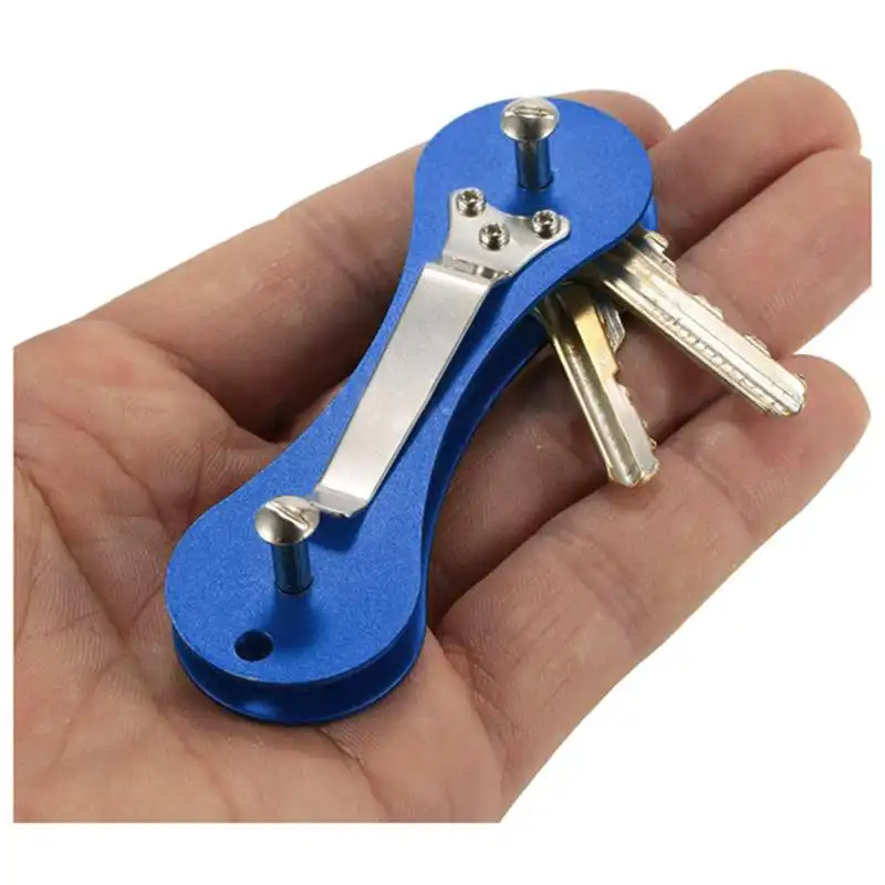 Алюминиевый сплав брелок гибкий держатель для ключей Органайзер папка портативный ключ кошелек многофункциональный смарт-зажим ключница