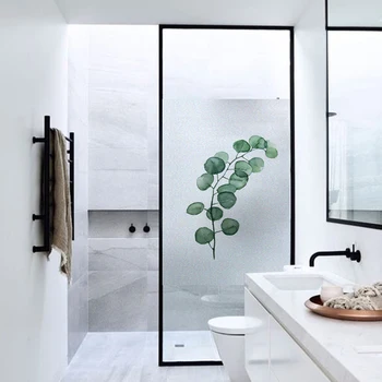 

Nordic plants frosted glass stickers living room Chinese window stickers transparent light opaque bedroom decorative film