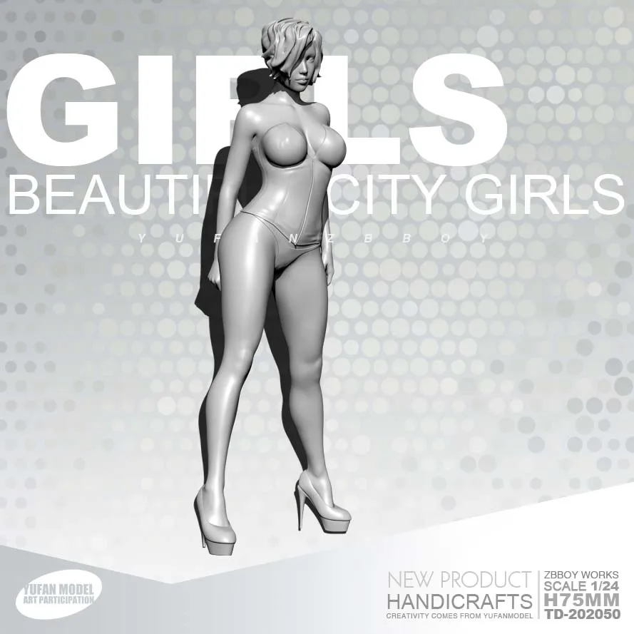 Skup 1 24 żywica rysunek zestawy Runway dziewczyna żywica model żołnierza samodzielnie zmontowane TD 202050