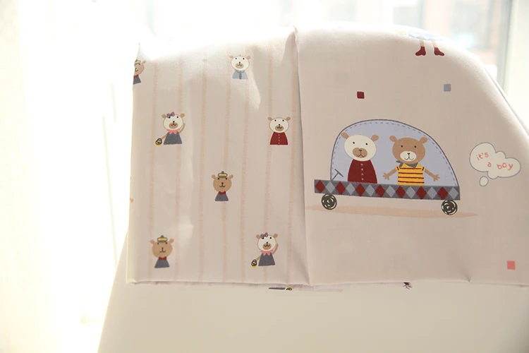 

Active Class A infants and children 60 cotton pure cotton satin bedding clothing diy diy cartoon fabric bear