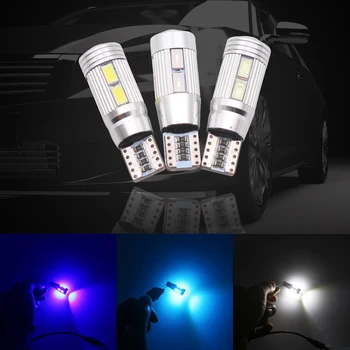

2PCS Car Styling Auto LED T10 Canbus no error 194 W5W 10 SMD 5630 LED Light Bulb Wedge Bulb High power led car parking Fog light