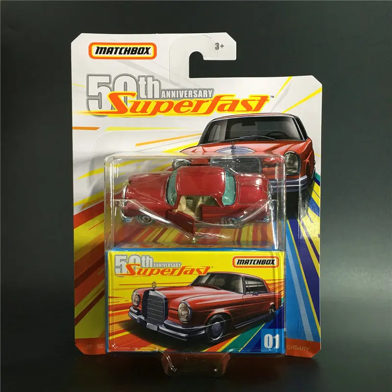 SUPER FAST-1 Спичечный бокс для автомобиля, супер быстрый VOLKSWAGEN HONDA Corvette, 50-летний коллекционный выпуск, металлическая литая модель автомобиля, детские игрушки, подарок - Цвет: SUPER FAST-1