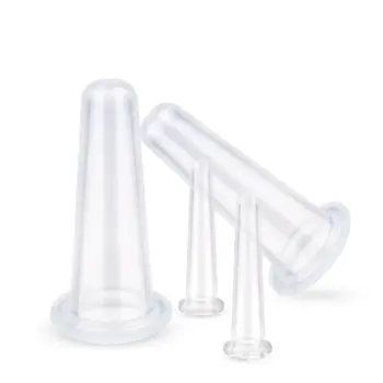 

4 Pcs Massage Vacuum Jars Cans Cupping Silicone Cans For Face Massage Anti Cellulite Anti-Wrinkle Device Massager Cupping Set