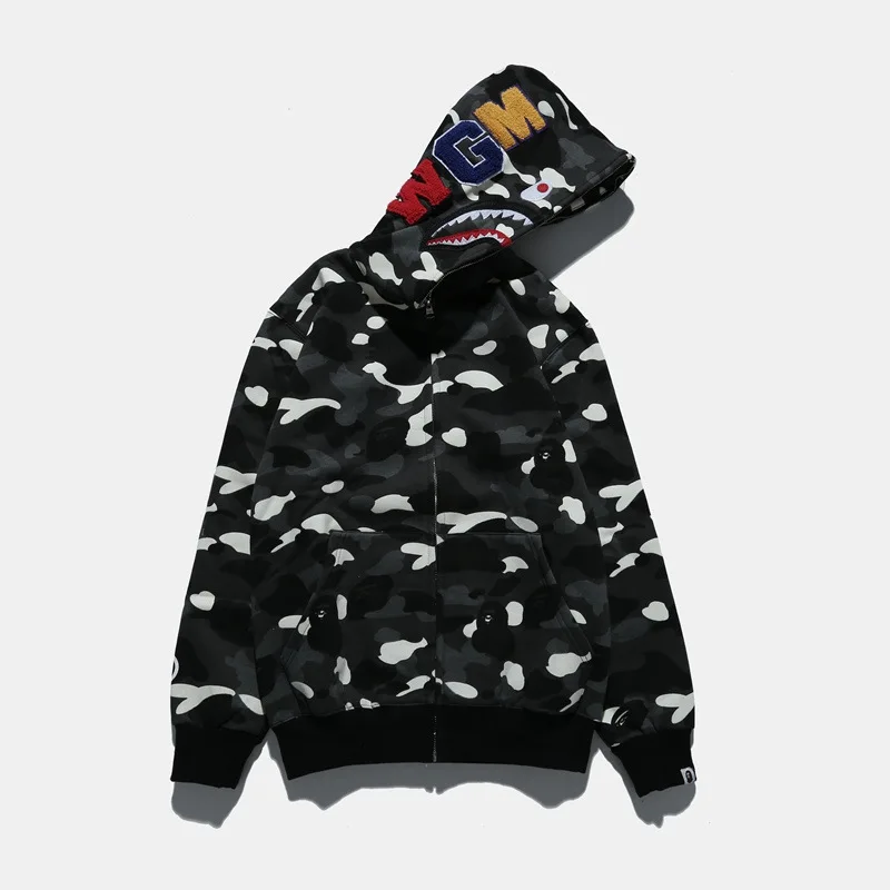  2019 New Arrival A Bathing Ape Casual Short Print Regular Hoodies & Sweatshirts Men&women A623